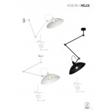 ALDEX 808PL_G | Melos Aldex zidna, stropne svjetiljke svjetiljka elementi koji se mogu okretati 1x E27 bijelo