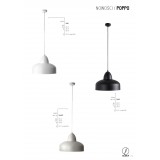 ALDEX 946G22 | Poppo Aldex visilice svjetiljka 1x E27 sivo