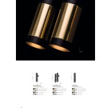 AMPLEX 8358 | Kavos Amplex zidna svjetiljka 1x GU10 crno, sjajni zlatni bakar