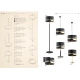 ARGON 4302 | Metis-AR Argon stolna svjetiljka 44cm sa prekidačem na kablu 1x E27 mesing, crno, zlatno