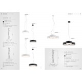 ARGON 3350 | Darling-AR Argon visilice svjetiljka okrugli 1x LED 3900lm 3000K crno, opal