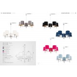 ARGON 2076 | Bolzano-AR Argon luster svjetiljka 5x E27 krom, svjetloplavo, bijelo