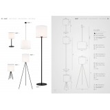 ARGON 4083 | Hilary-AR Argon stolna svjetiljka 42cm sa prekidačem na kablu 1x E27 crno, bijelo