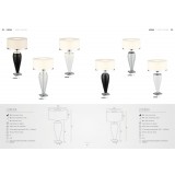 ARGON 357 | Lorena-AR Argon stolna svjetiljka 70cm sa prekidačem na kablu 1x E27 krom, opal, bijelo