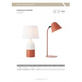 BRILLIANT 98842/41 | Margaux Brilliant stolna svjetiljka 44cm sa prekidačem na kablu 1x E27 terrakotta, bijelo
