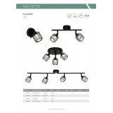 BRILLIANT 52832/06 | Flavian Brilliant stropne svjetiljke svjetiljka elementi koji se mogu okretati 4x G9 crno