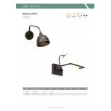BRILLIANT 96852/76 | Patsy Brilliant zidna svjetiljka elementi koji se mogu okretati 1x E14 crno, bijelo