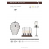 BRILLIANT 93462/70 | Maze Brilliant visilice svjetiljka s mogućnošću skraćivanja kabla 1x E27 beton, drvo