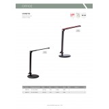 BRILLIANT G99051/01 | Vanita Brilliant stolna svjetiljka 59,6cm sa tiristorski dodirnim prekidačem elementi koji se mogu okretati 1x LED 530lm 4600K srebrno, crno