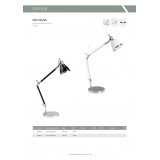 BRILLIANT 92708/76 | Octavia Brilliant stolna svjetiljka 47,5cm sa prekidačem na kablu elementi koji se mogu okretati 1x E27 krom, crno