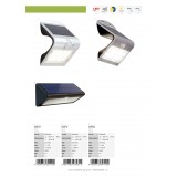 BRILLIANT G96320/58 | Dev Brilliant zidna svjetiljka sa senzorom solarna baterija 1x LED 400lm 4000K IP65 srebrno