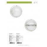 BRILLIANT 96109/82 | Philipp Brilliant zidna svjetiljka 1x E27 IP44 plemeniti čelik, čelik sivo