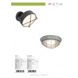 BRILLIANT 96301/70 | Olena Brilliant zidna, stropne svjetiljke svjetiljka 1x E27 IP44 beton