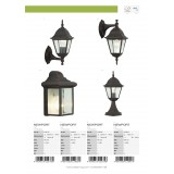 BRILLIANT 44282/55 | NewportB Brilliant zidna svjetiljka 1x E27 IP23 rdža smeđe