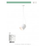 BRILLIANT 93781/05 | Yan Brilliant visilice svjetiljka s mogućnošću skraćivanja kabla 1x E27 bijelo, crno
