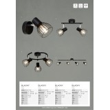 BRILLIANT 62132/06 | Blacky Brilliant stropne svjetiljke svjetiljka elementi koji se mogu okretati 4x E14 crno