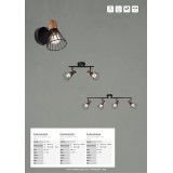 BRILLIANT 78132/76 | Noya Brilliant stropne svjetiljke svjetiljka elementi koji se mogu okretati 4x E14 crno, tamno drvo