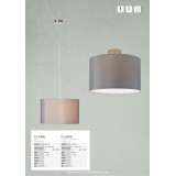 BRILLIANT 93374/22 | Clarie Brilliant visilice svjetiljka 1x E27 sivo