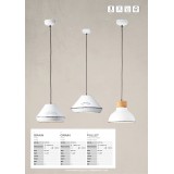 BRILLIANT 93787/05 | Grain Brilliant visilice svjetiljka s mogućnošću skraćivanja kabla 1x E27 bijelo, crno