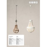 BRILLIANT 93399/45 | Church Brilliant visilice svjetiljka 1x E27 drvo, crno