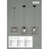 BRILLIANT 54170/06 | Noris-BRI Brilliant visilice svjetiljka 1x E27 crno