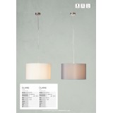 BRILLIANT 93374/22 | Clarie Brilliant visilice svjetiljka 1x E27 sivo