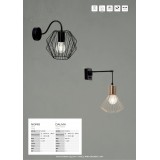 BRILLIANT 21090/76 | Dalma Brilliant zidna svjetiljka 1x E27 crno, crveni bakar