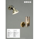 BRILLIANT 90048/31 | Ester-BRI Brilliant zidna svjetiljka s prekidačem elementi koji se mogu okretati 1x E14 crno, mesing