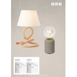 BRILLIANT 98843/09 | Cardu Brilliant stolna svjetiljka 11,5cm sa prekidačem na kablu 1x E27 bezbojno, bijelo