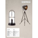 BRILLIANT 99042/46 | Anit Brilliant stolna svjetiljka 66cm sa prekidačem na kablu elementi koji se mogu okretati 1x E27 crno