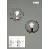 BRILLIANT 93593/76 | Synergy Brilliant stolna svjetiljka 18,5cm sa prekidačem na kablu 1x E27 crno