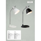 BRILLIANT 92762/05 | Jan Brilliant stolna svjetiljka 52cm s prekidačem elementi koji se mogu okretati 1x E27 srebrno, bijelo