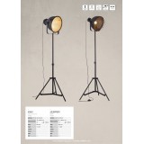 BRILLIANT 23759/06 | Jesper Brilliant podna svjetiljka 166,5cm sa nožnim prekidačem elementi koji se mogu okretati 1x E27 crno