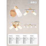 BRILLIANT 51410/50 | Babsan Brilliant spot svjetiljka elementi koji se mogu okretati 1x E14 drvo, bijelo