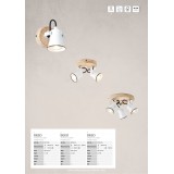 BRILLIANT 82234/05 | Seed Brilliant stropne svjetiljke svjetiljka elementi koji se mogu okretati 3x GU10 bijelo, drvo