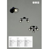 BRILLIANT 71910/06 | Elhi Brilliant zidna svjetiljka elementi koji se mogu okretati 1x E14 crno