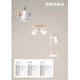 BRILLIANT 82110/05 | Plow Brilliant zidna svjetiljka elementi koji se mogu okretati 1x E27 bijelo, drvo