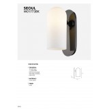 COSMOLIGHT W01773BK | Seoul-COS Cosmolight zidna svjetiljka 1x E27 crno, acidni