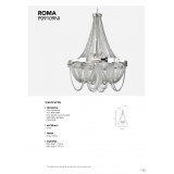 COSMOLIGHT P09109NI | Roma-COS Cosmolight luster svjetiljka 9x E14 + 1x GU10 nikel