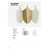 COSMOLIGHT W03087AU | Palermo-COS Cosmolight zidna svjetiljka 3x E14 zlatno, prozirna