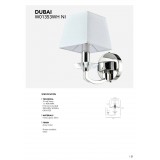 COSMOLIGHT W01353NI-WH | Dubai-COS Cosmolight zidna svjetiljka 1x E14 nikel, prozirno, bijelo