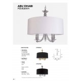 COSMOLIGHT P05406CH-WH | Abu-Dhabi-1 Cosmolight luster svjetiljka okrugli 5x E14 krom, bijelo