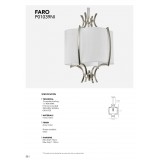 COSMOLIGHT P01039NI-WH | Faro-COS Cosmolight visilice svjetiljka s podešavanjem visine 1x E14 nikel, bijelo