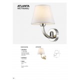 COSMOLIGHT W01964AU-WH | Atlanta-COS Cosmolight zidna svjetiljka 1x E14 zlatno, bijelo
