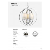 COSMOLIGHT P03967CH-WH | Berlin-COS Cosmolight luster svjetiljka 3x E14 krom, bijelo