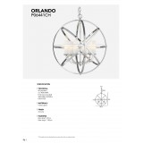 COSMOLIGHT P06441CH | Orlando-COS Cosmolight luster svjetiljka kuglasta 6x E14 krom, acidni