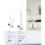 EGLO 96322 | Parri Eglo stolna svjetiljka 37cm sa prekidačem na kablu 1x LED 330lm + 1x LED 450lm 3000K krom, bijelo
