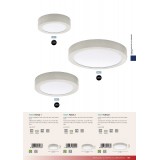 EGLO 94525 | Fueva-1 Eglo zidna, stropne svjetiljke LED panel okrugli 1x LED 1600lm 3000K poniklano mat, opal