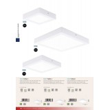 EGLO 94077 | Fueva-1 Eglo zidna, stropne svjetiljke LED panel četvrtast 1x LED 1700lm 3000K bijelo