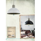 EGLO 49107 | Coldridge Eglo visilice svjetiljka 1x E27 sivo, sivo